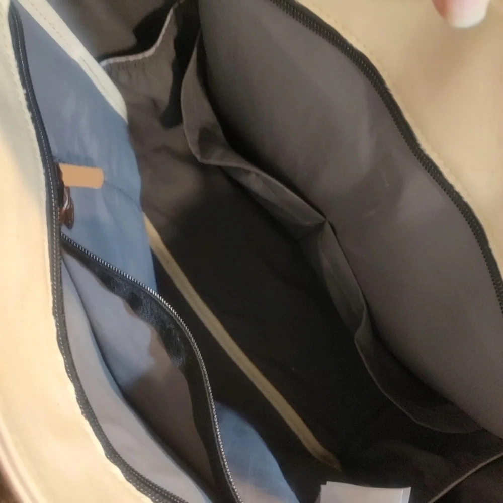 Petunia Pickle Bottom Diaper Bag Black Cream Changing Pad Wipe Container Copper